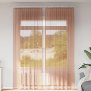 Tende in Voile con Tasche per Aste 2 pz Terracotta 4102235