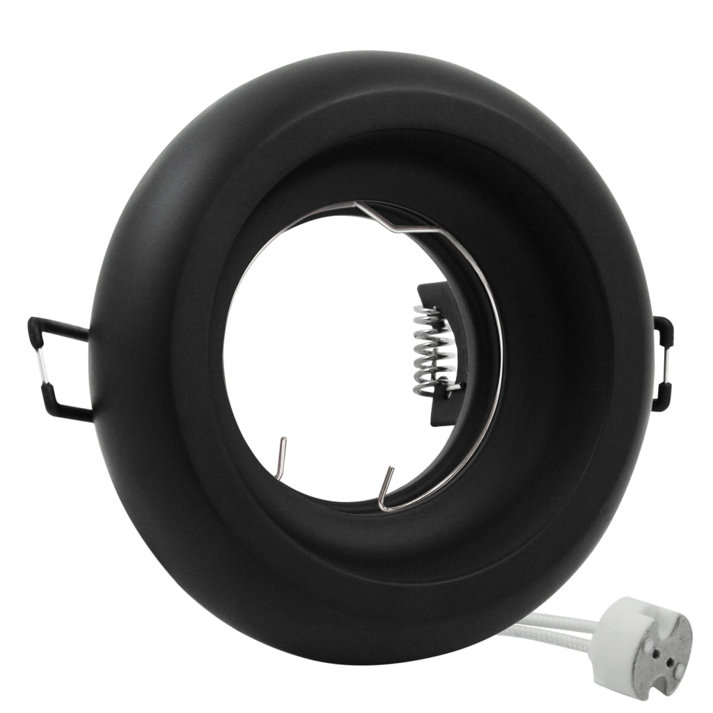 Faretto incasso gesso nero opaco Helios Polux 309990