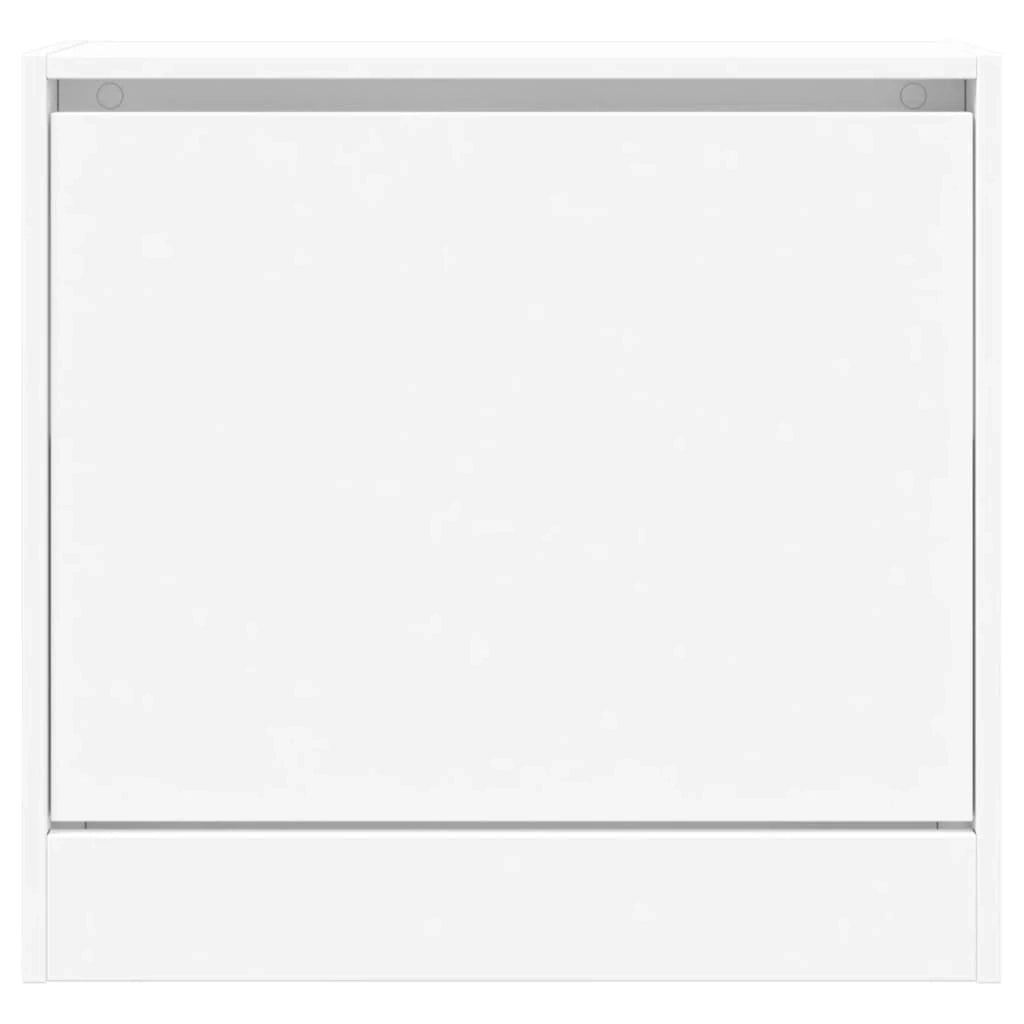 Scarpiera mobile contenitore per scarpe mobile per ingresso/corridoio/soggiorno 60 x 21 x 57 cm legno ingegnerizzato bianco 02_0021478