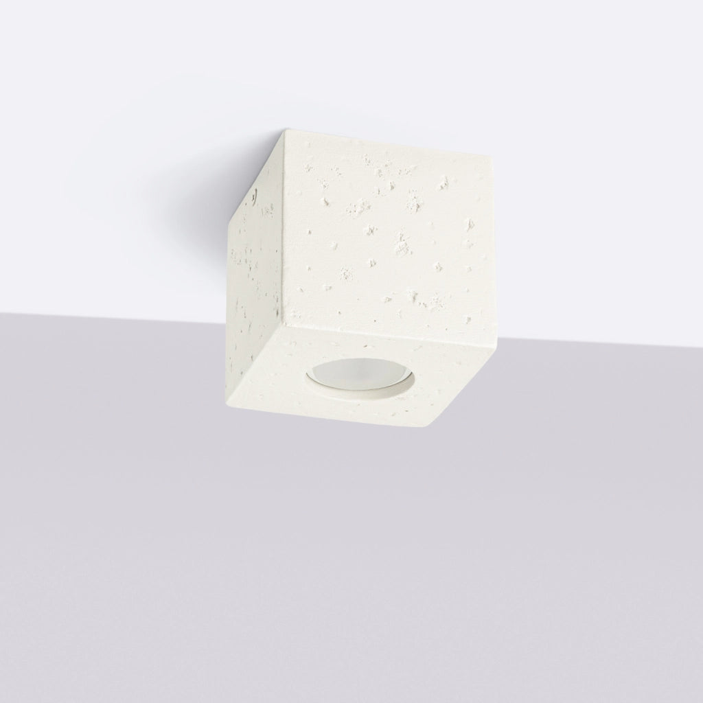 Spot soffitto industriale quadrato cemento beige GU10 TETRIS