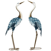 Set 2 Statue Gru in Acciaio per Giardino ¨C zephmum ¨C Grigio