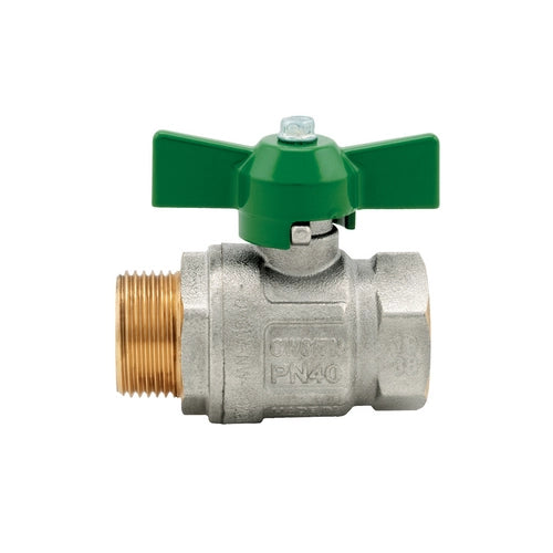VALVOLA A SFERA IDEAL DVGW MF PASSAGGIO TOTALE CON FARFALLA- 1 (DN 25) 40 bar / 580 psi- ITAP- pezzi 1
