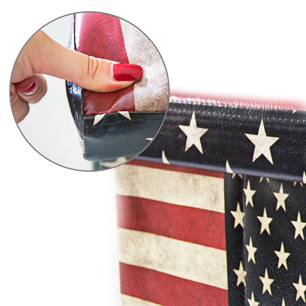 Sgabello pieghevole contenitore panca pieghevole 38 x 38 cm USA multicolor 3013093