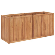 Aiuola rialzata/fioriera per piante fiori patio o giardino 150 x 50 x 70 cm legno massello di teak marrone 02_0039365