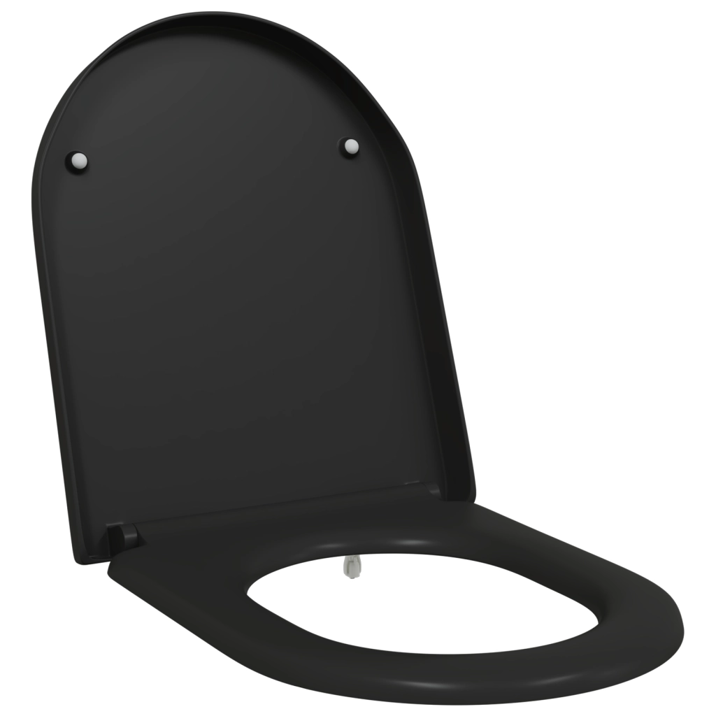 Sedile WC con Rilascio Rapido e Chiusura Morbida Duroplast Nero di