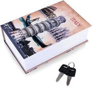 Cassaforte Portatile - Cassa di Sicurezza - Dizionario di Sicurezza - Cassaforte in Metallo - Blocco con Chiave - Dimensioni: 18 x 11,5 x 5,5 cm - Cassaforte di Sicurezza