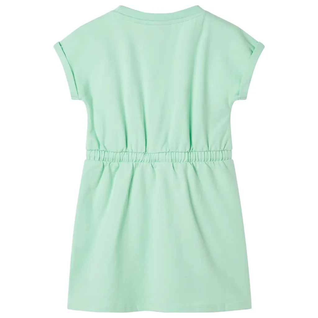 Abito da Bambina con Coulisse Verde Brillante 128 CFW8374930
