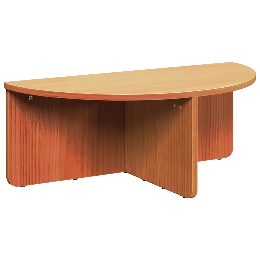 Tavolino da salotto 2 pcs Marrone cerato Legno di pino massello 873537