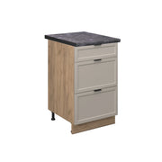 Mobiletto base per cucina Fame-Line GrigioBeige/Rovere dorato 50 cm, PL Antracite Vicco