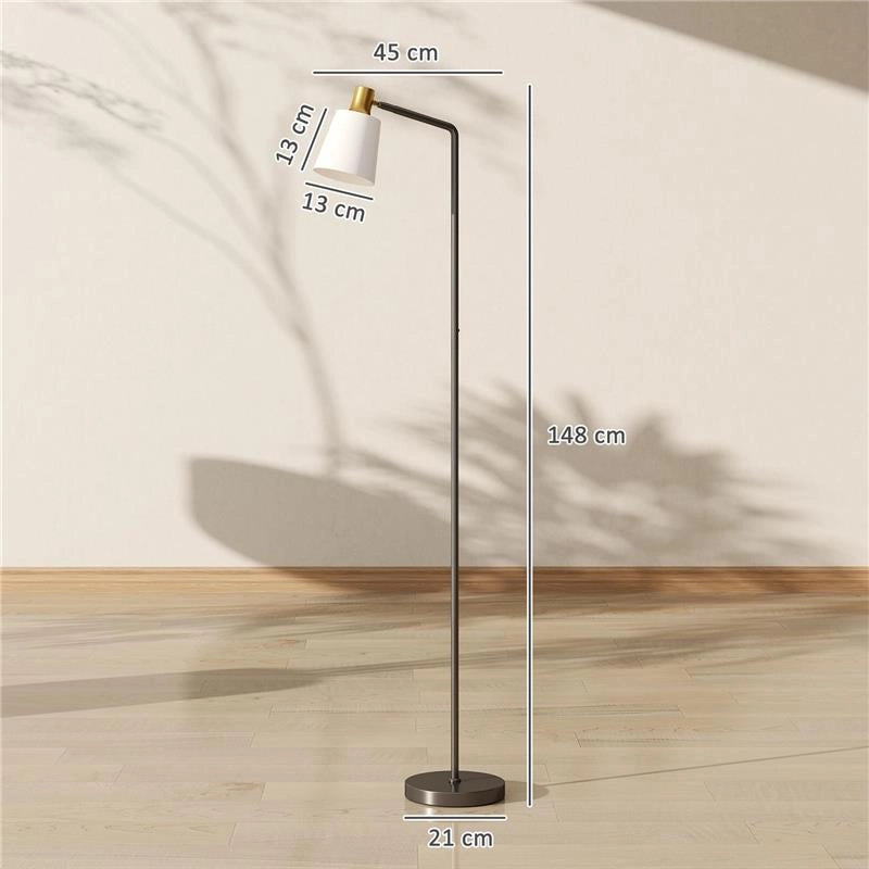 LAMPADA DA TERRA LED CON TESTA GIREVOLE A 350¦, REGOLAZIONE TEMPERATURA DEL COLORE 3000K/4000K/6500K, NERO