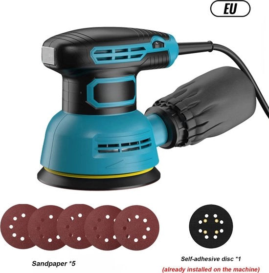 Macchina da segare - Macchina da segare per dettagli - 300 Watt - Con cavo - Con cassetta di raccolta polvere - 5 x carta vetrificante