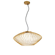 Maytoni Lampadario contemporaneo Plec 1 luce E27 oro metallo diffusore vetro bianco
