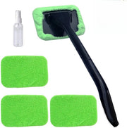Kit di pulizia parabrezza, con 4 microfazzoletti in microfibra, 1 flacone spray, 1 set di maniglie rimovibili