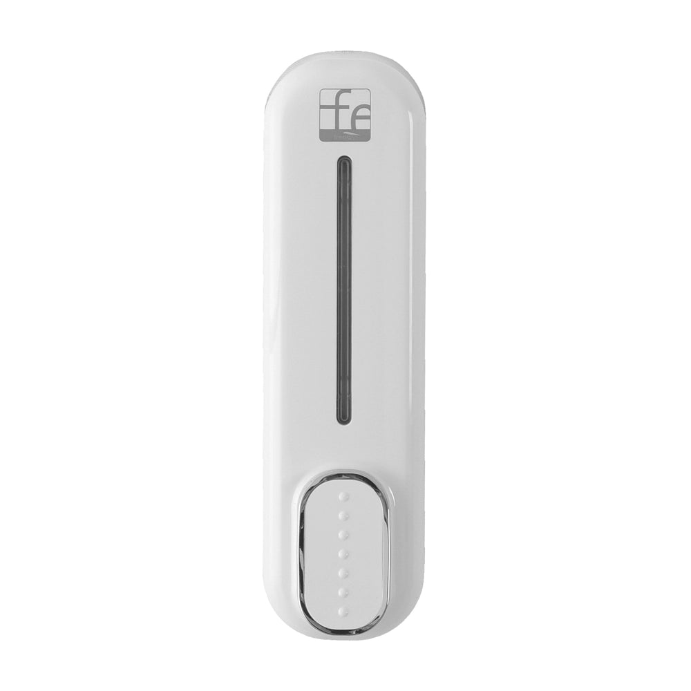Dispenser sapone liquido a muro bianco da 350 ml con fissaggi inclusi