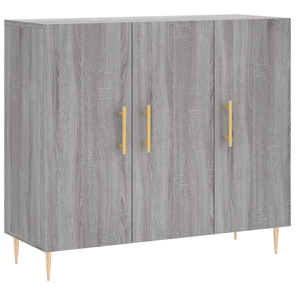 Buffet credenza cassettiera armadio mobile contenitore organizer cucina soggiorno Sonoma 90 x 34 x 80 cm legno ingegnerizzato grigio 02_0036549