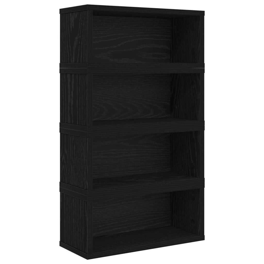 Rack per Stoccaggio CD 4 pz Rovere Nero 40 x 17 x 17 cm 8012711
