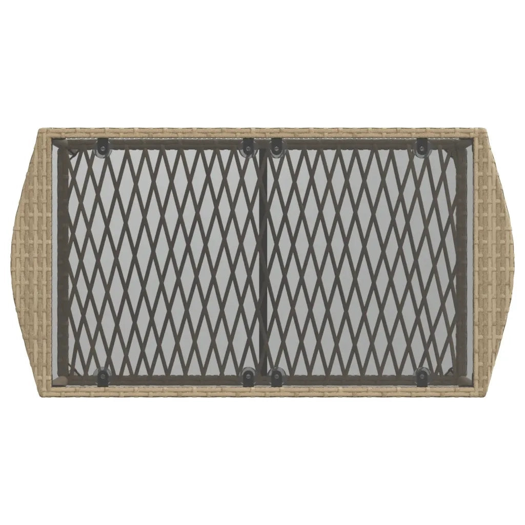 Set Divano da Giardino 4 pz | Set Salotto da Giardino con Cuscini Beige in Polyrattan