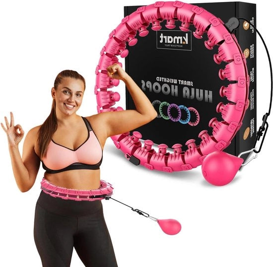 Hula Ring con Gewicht Rotante a 360 Gradi, Fitness Ring con Hula Circle 24, 24 pezzi, Auto-Rotazione, Ballo per la Ginnastica, Massaggio, Perdita di Peso, Fitness per Adulti