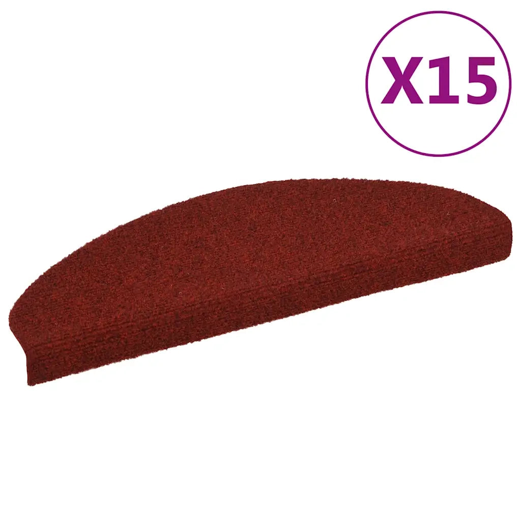 Tappetini Autoadesivi per Scale 15 pz 65x21x4 cm Rosso cod mxl 65781