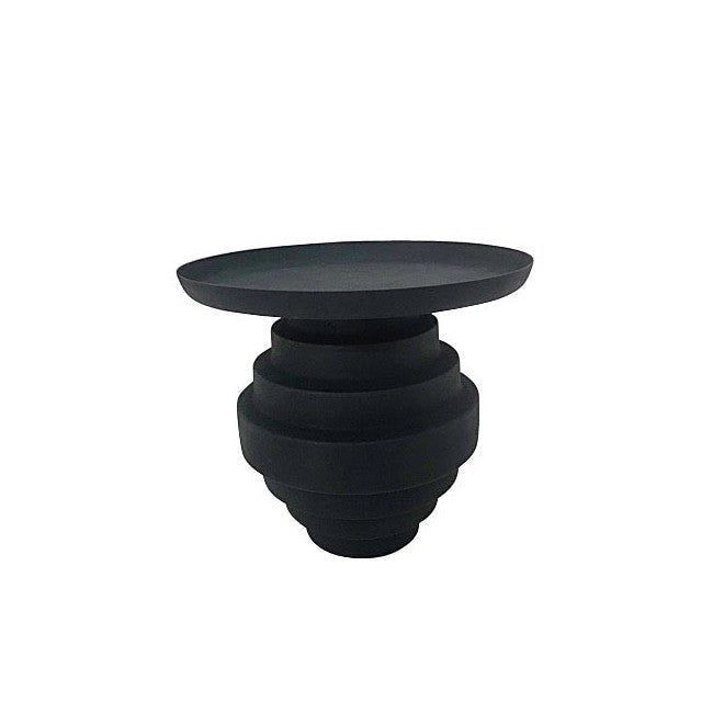 Tavolino Ø 40x35 cm Alka in Acciaio Nero