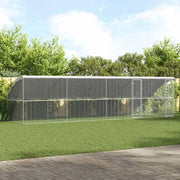 Gabbia per polli 4 pcs Argento 800 x 200 x 198,5 cm