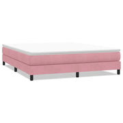 Letto matrimoniale | Letto per adulti | Giroletto a Molle senza Materasso Rosa 180x210 cm in Velluto