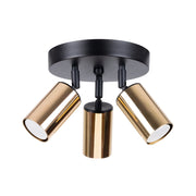 Lampada a tubo LED Winx Bittersweet Shimmer a 3 luci GU10, nero, oro e acciaio