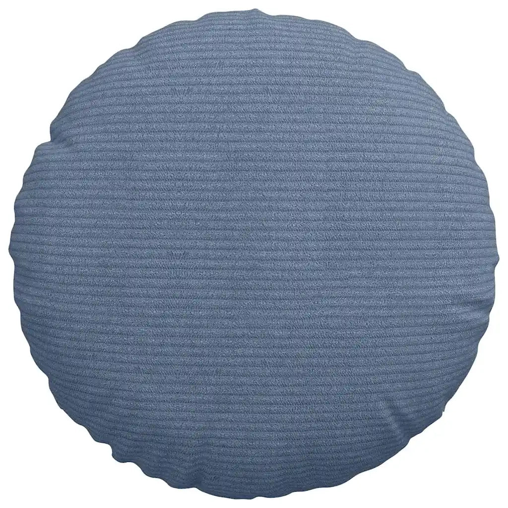Cuscini per Seduta 2 pcs Blu Ø30 x 13 cm Tessuto in Cords 42014115