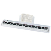 Tastiera per pianoforte a 88 tasti 125 x 24 x 6 cm per suonare in duo comoda finitura bianca PS 20_0011453
