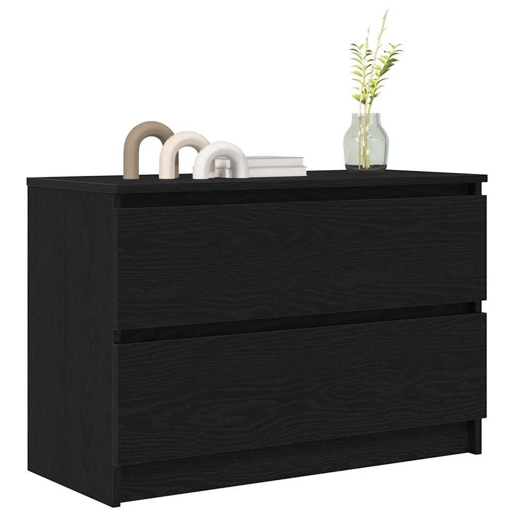 Mobile Porta TV Nero 80x35x54 cm in Legno Multistrato 861788