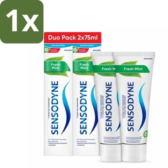 Tandpasta Fresh Mint Duopack 2 x 75 ml 1 stuk