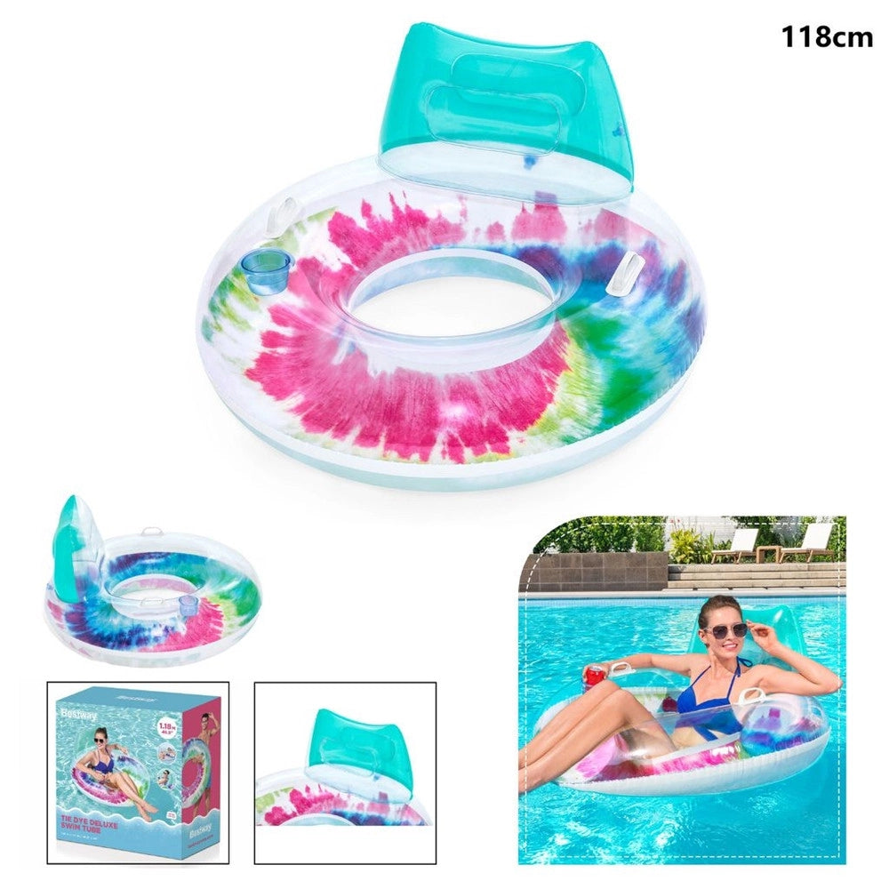 Trade Shop - Poltrona Fashion 118cm Colori Pastello Con Maniglie Portabicchiere Piscina 43637 -