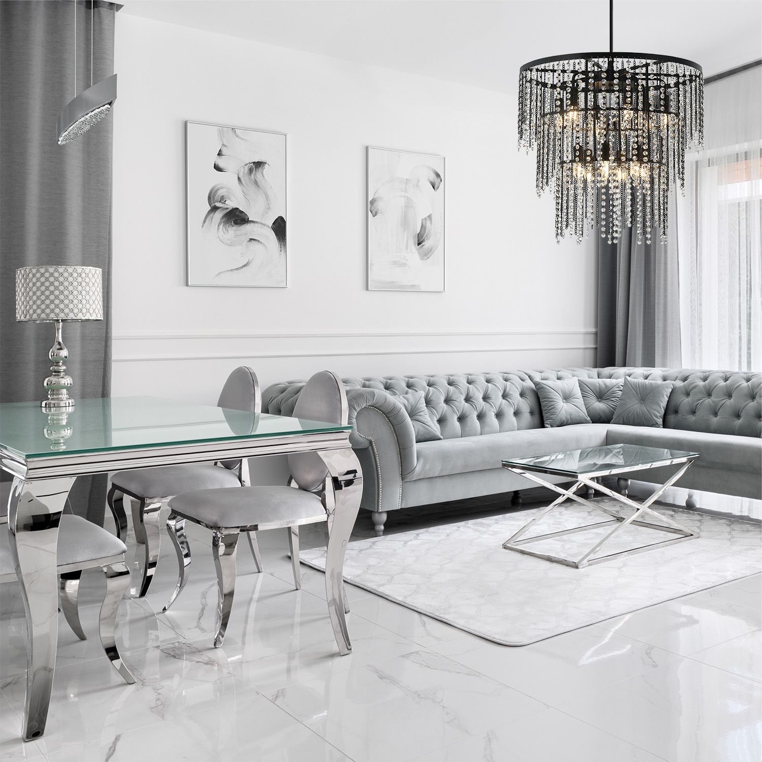 Lampada Cristal App1314-cp Black