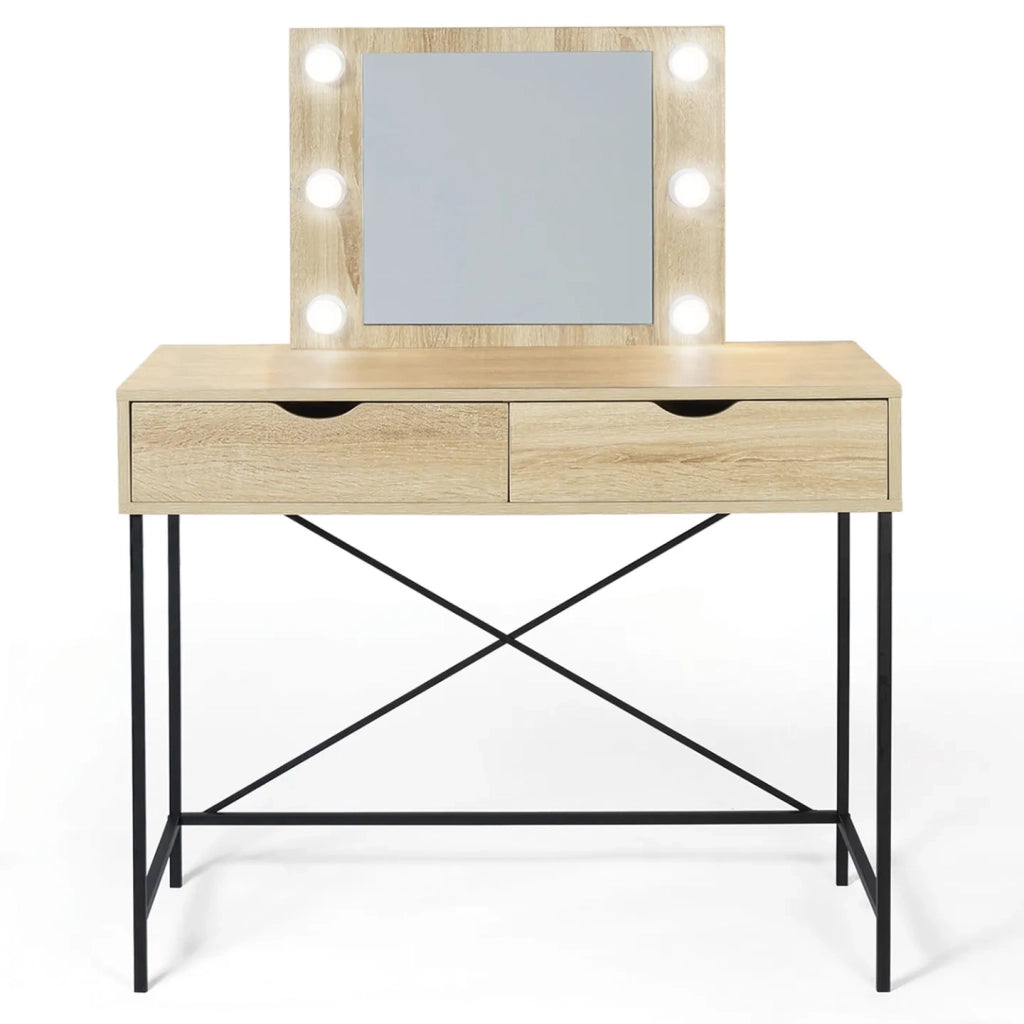 IDMarket - Toeletta con specchio di design industriale LOUISA