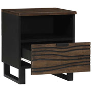 Set di 2 Comodini | Armadio da Notte | Mobiletto da notte Noce 40 x 33 x 46 cm