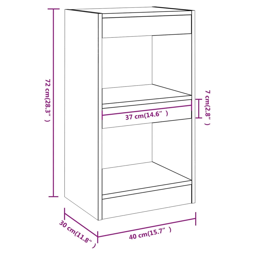 Libreria/Divisorio Rovere Fumo 40x30x72 cm cod mxl 22723