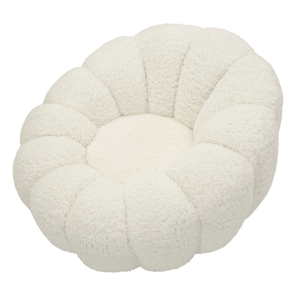 Poltrona Bubble in tessuto boucle' bianco