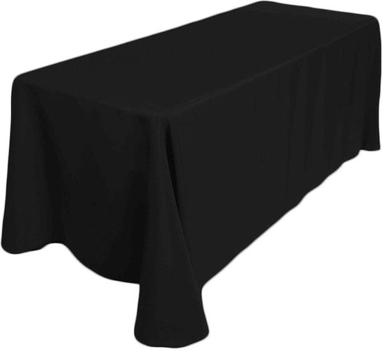 Tavolo quadrato per matrimonio e compleanni - poliestere - 170 x 350 cm - nero - 1 pezzo