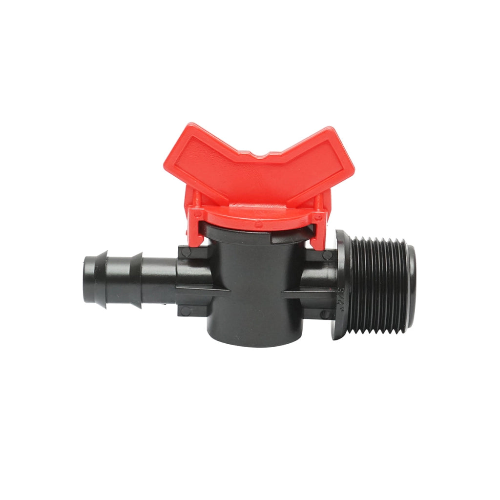 Rubinetto per tubo di gocciolamento D16mmx3/4 pollice con filettatura esterna per sistemi di irrigazione