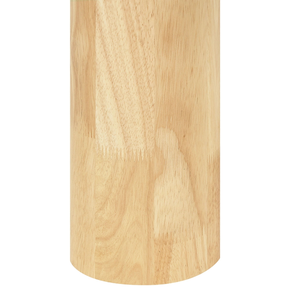Tavolo da pranzo in legno di frassino chiaro con piano in MDF e gambe in legno di gomma ⌀ 120 cm Stile rustico moderno