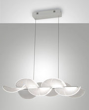 Sylvie Lampada a Sospensione LED 30W Bianco in Metallo e Metacrilato, Design Moderno, 4000 Lumen, Luce Calda 3000K, Dimmerabile a Taglio di Fase