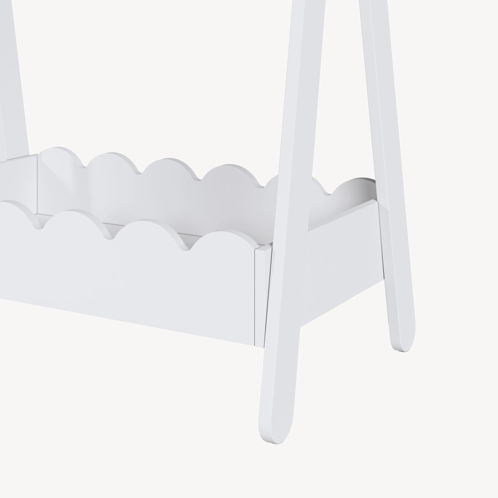 Stand Appendiabiti Vestnes a Forma di Capanna per Cameretta 99 x 66 x 38 cm - Bianco [en.casa]