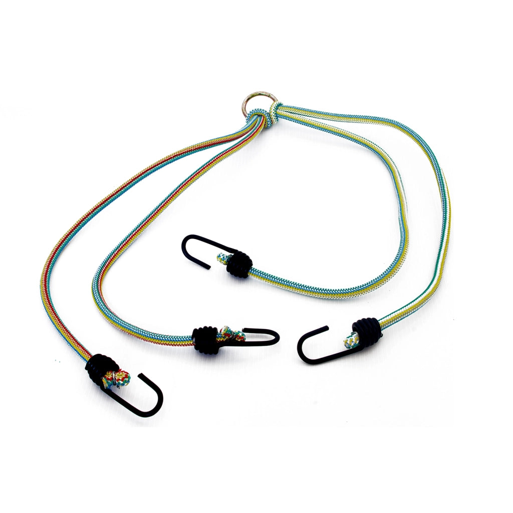 Corda elastica portapacchi "a ragno" - ganci metallo - 4 bracci - 2 pz.