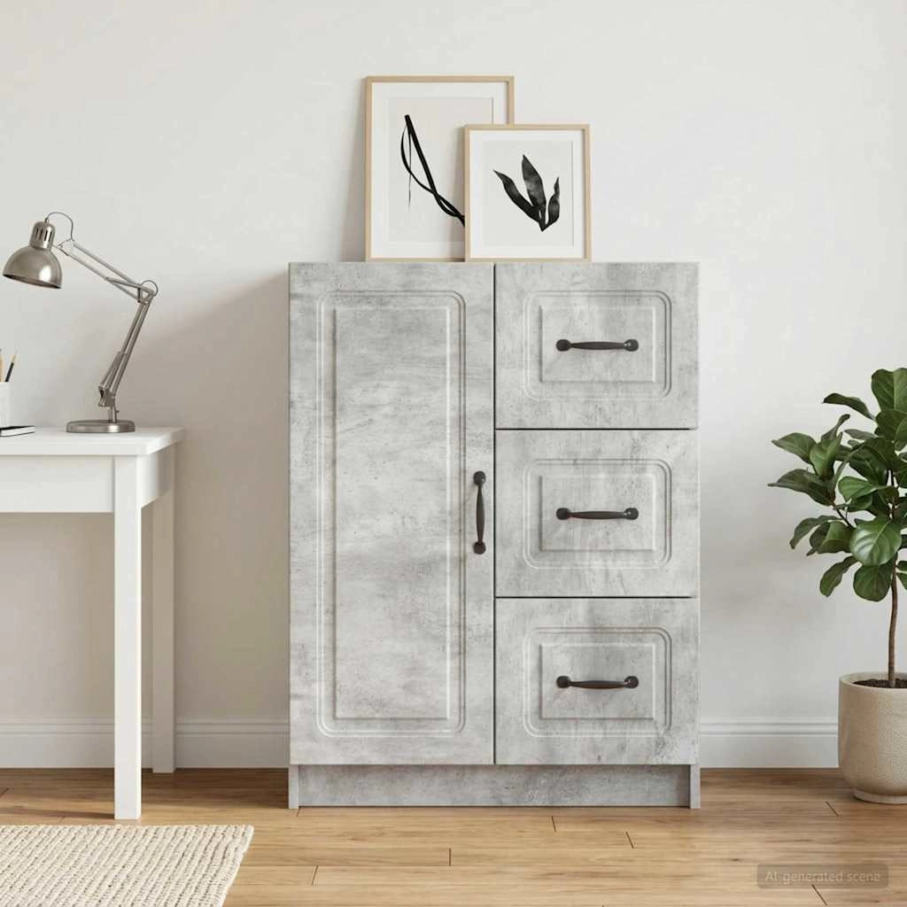 Credenza Grigio Cemento 66 x 34,5 x 87 cm Legno ingegnerizzato 895778