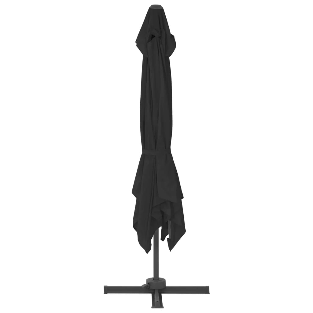 Ombrellone a sbalzo con palo in alluminio 3 x 3 m nero 02_0008484