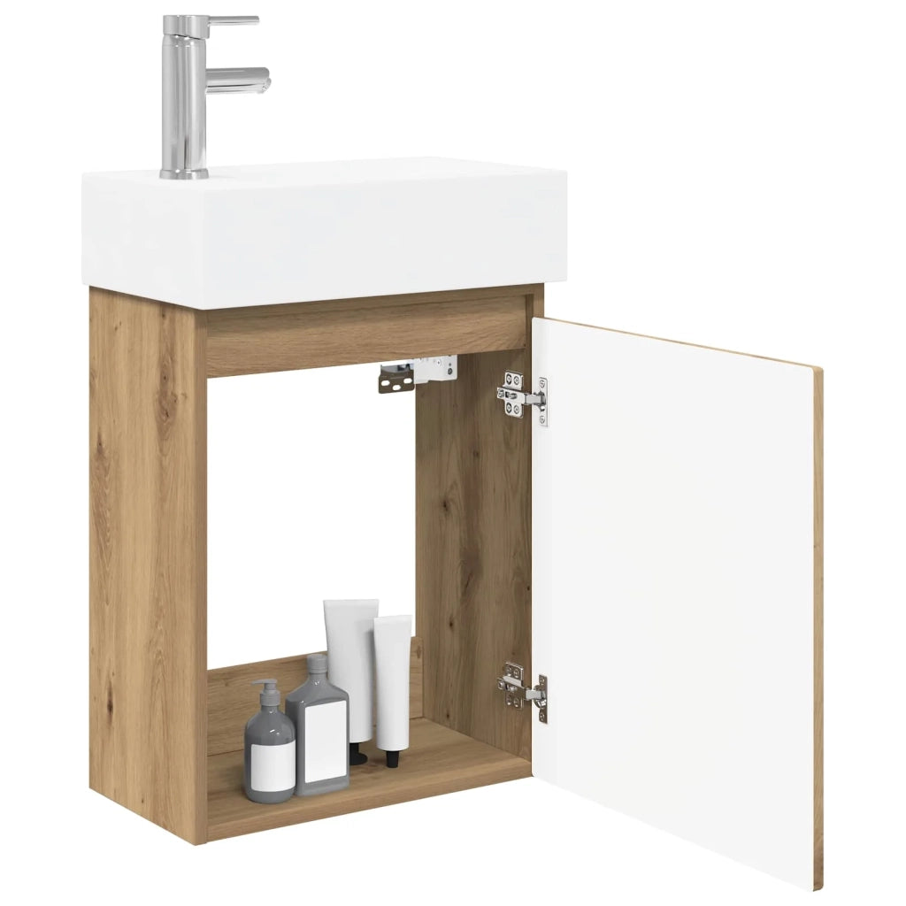 Mobile bagno con rubinetto Rovere Artigianale 889450
