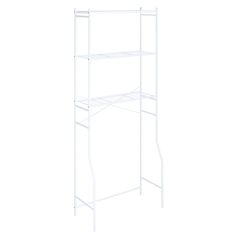 Lavabox Slim – Mobile Coprilavatrice in Metallo Resistente all'Umidità H160×L68×P25 cm Bianco – Per Bagno, Balcone, Lavanderia