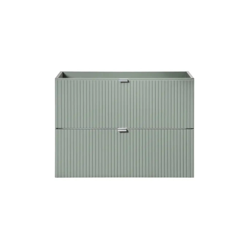 Mobile sottolavabo ELVINA – 80 cm – 2 cassetti – Verde salvia pastello – Mobile sospeso