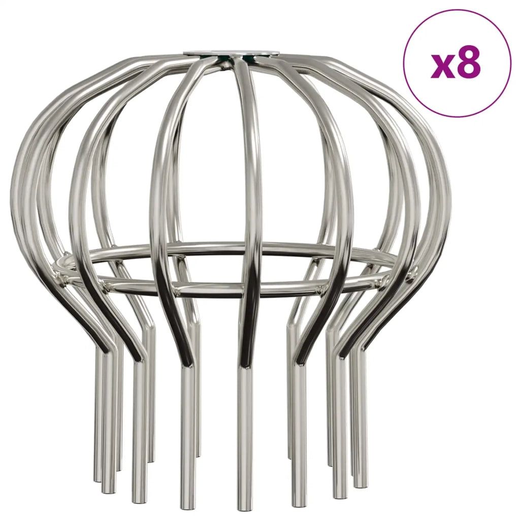 Protezione Foglie per Grondaia 8 pcs Argento 110 mm