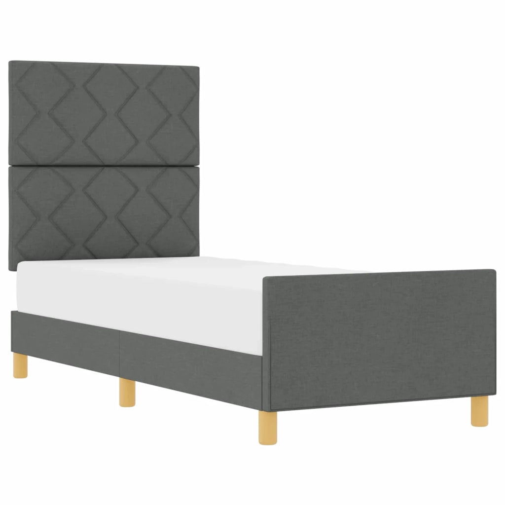 Struttura del letto-Giroletto Grigio scuro 80 x 200 cm Tessuto 959559